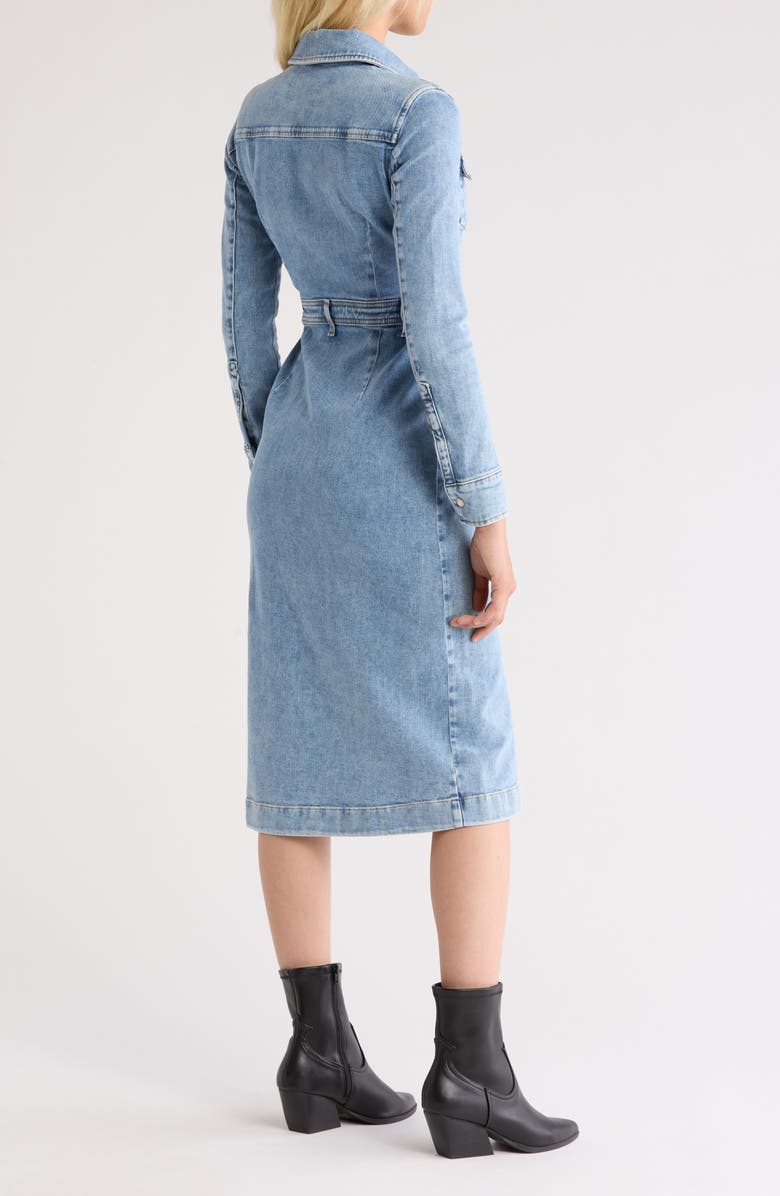 7 For All Mankind Long Sleeve Denim Shirtdress, Alternate, color,