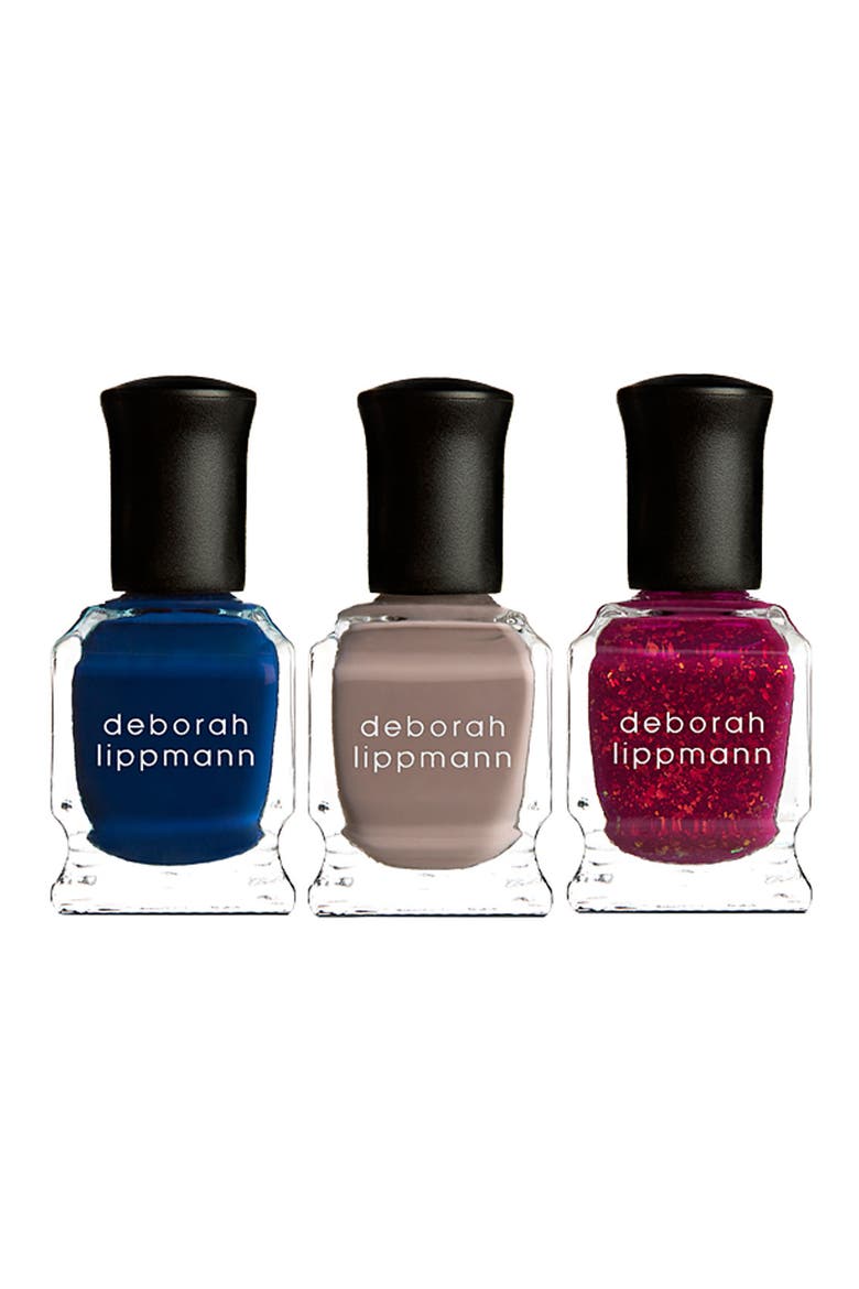 'She's Always a Woman' Mini Nail Lacquer Trio, Main, color, NO COLOR