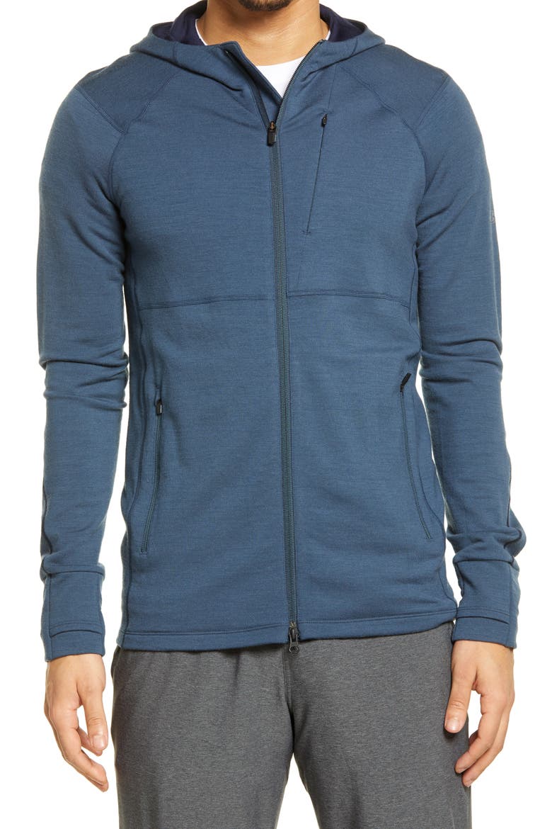 Quantum II Zip Hoodie, Alternate, color, SERENE BLUE