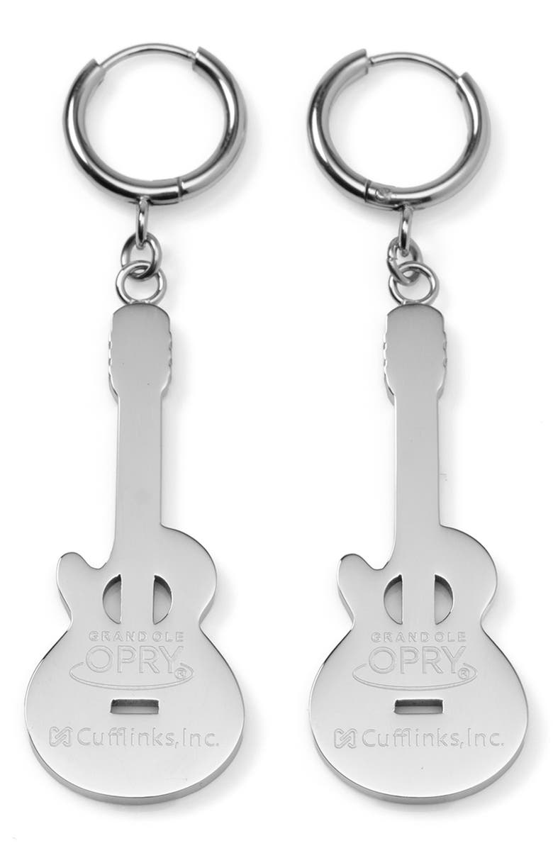 Cufflinks, Inc. Grand Ole Opry Guitar Earrings, Alternate, color, Silver