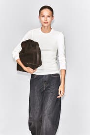 COS Slim Ribbed Cotton Long-Sleeved Top