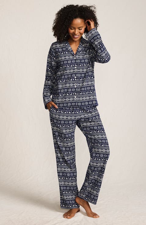 Flannel 2 Piece Pajama Set - Long Sleeve Shirt and Pants