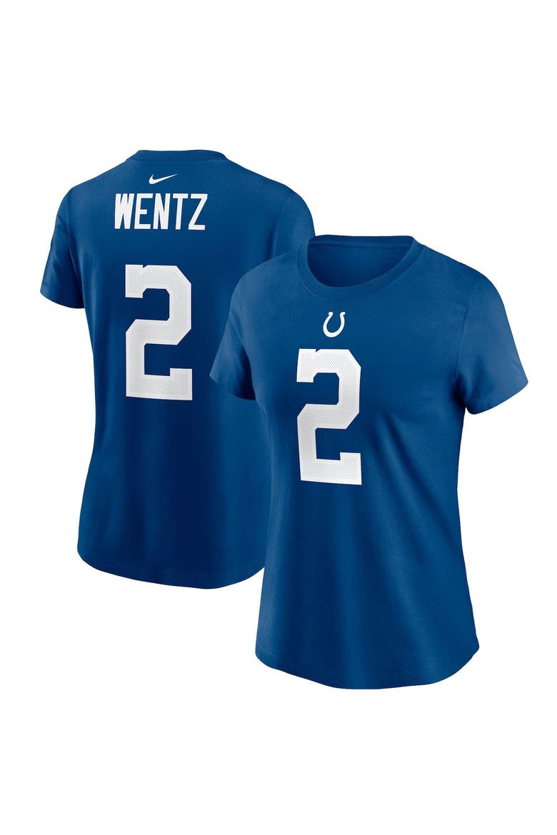 Women's Nike Carson Wentz Royal Indianapolis Colts Name & Number T-Shirt, Alternate, color, ROYAL