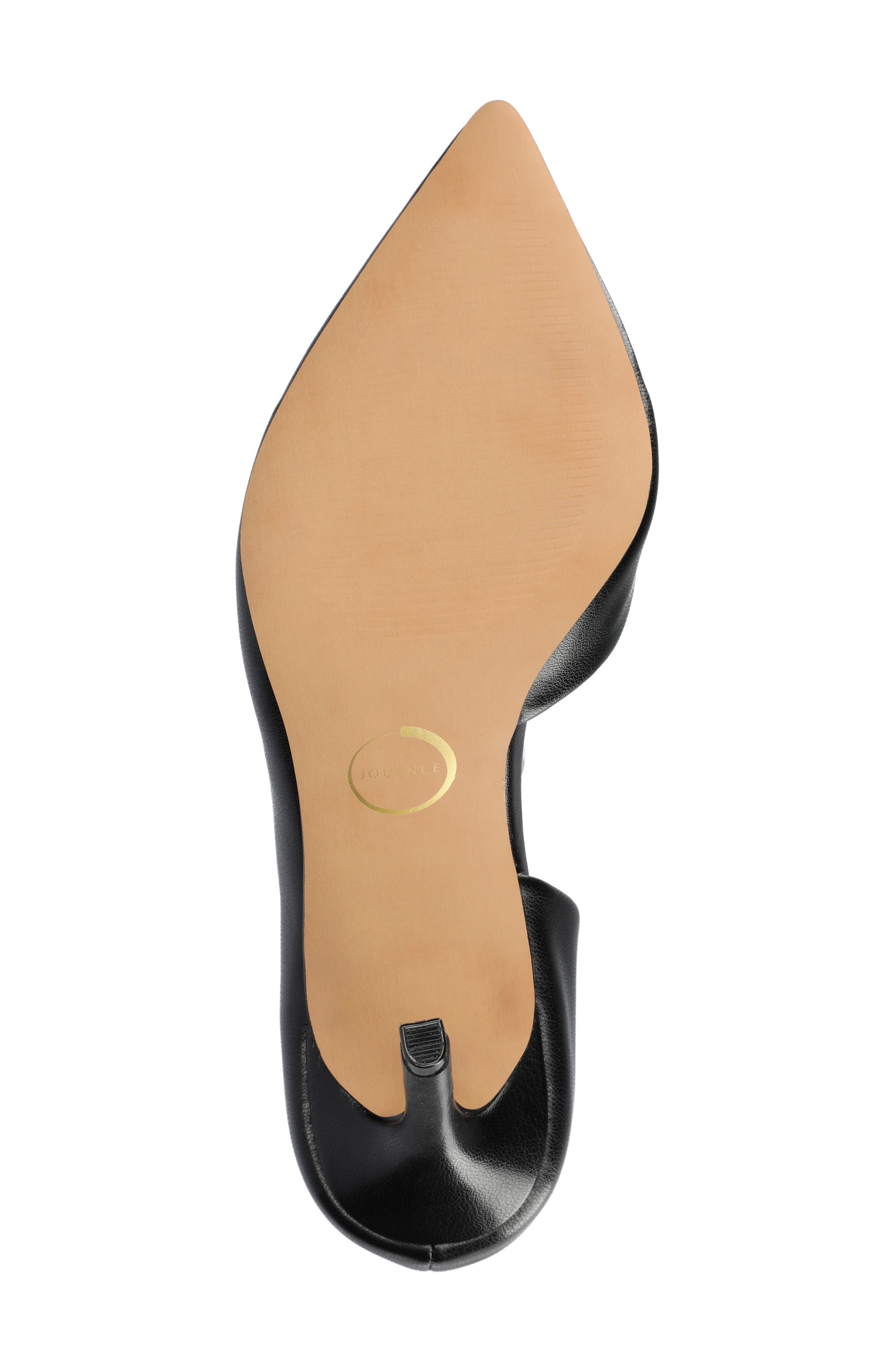 Journee Collection Blanca Half d'Orsay Pump, Alternate, color, Black