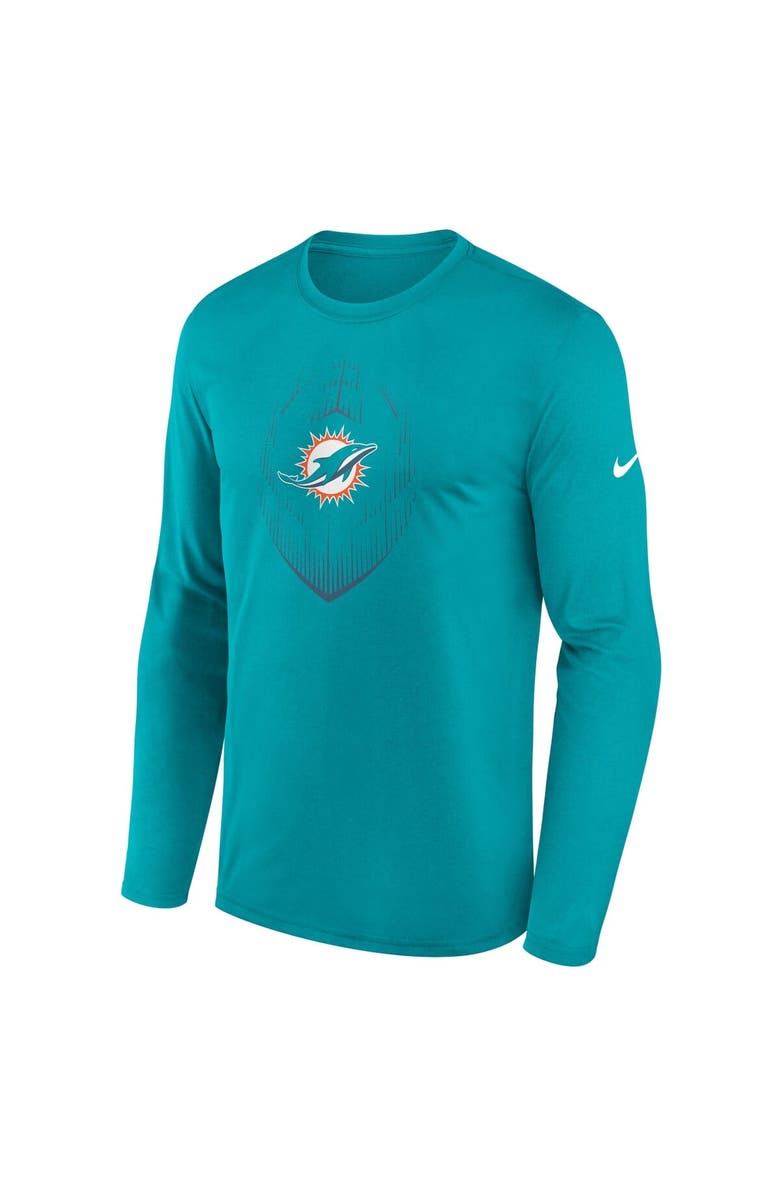 Nike Men's Nike Aqua Miami Dolphins Legend Icon Long Sleeve T-Shirt, Alternate, color, Aqua