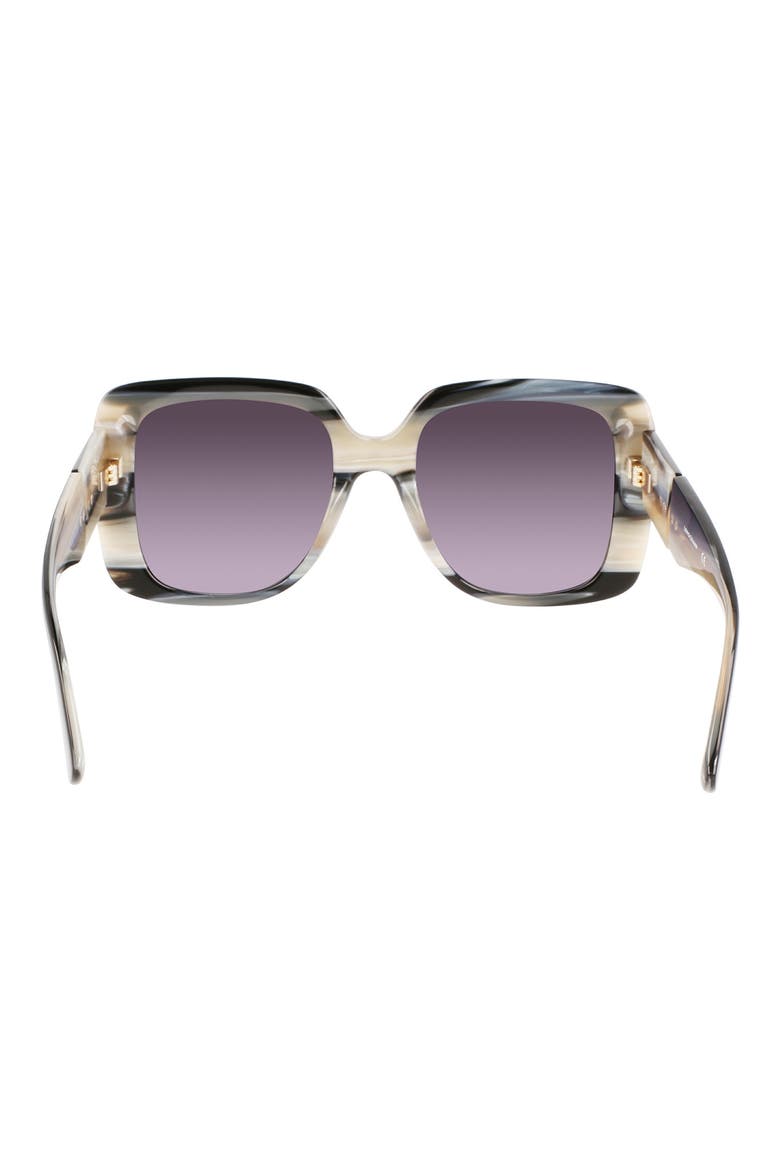 Roseau 53mm Gradient Square Sunglasses, Alternate, color, BLACK/ HORN