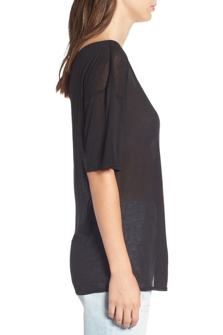 Off the Shoulder Tee, Alternate, color, BLACK