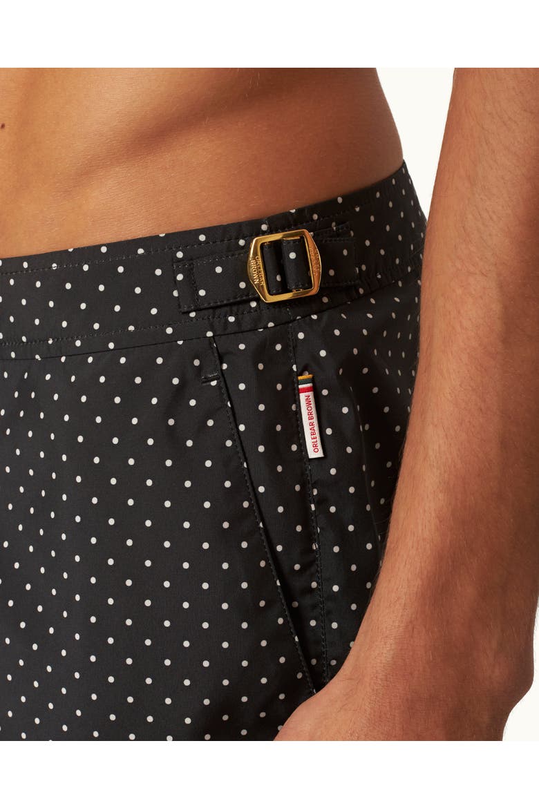 Setter Polka-Dot Tailored-Fit Swim Shorts, Alternate, color, Black/White
