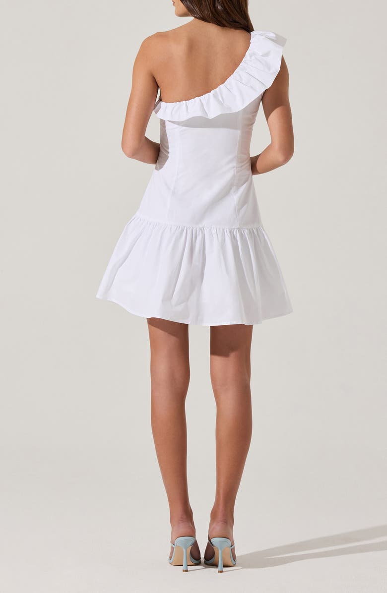 ASTR the Label Asymmetric Ruffle Minidress, Alternate, color, White