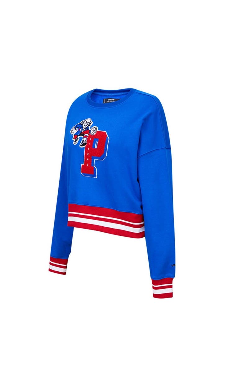 PRO STANDARD Women's Pro Standard Royal Philadelphia 76ers Mash Up Pullover Sweatshirt, Alternate, color, Royal