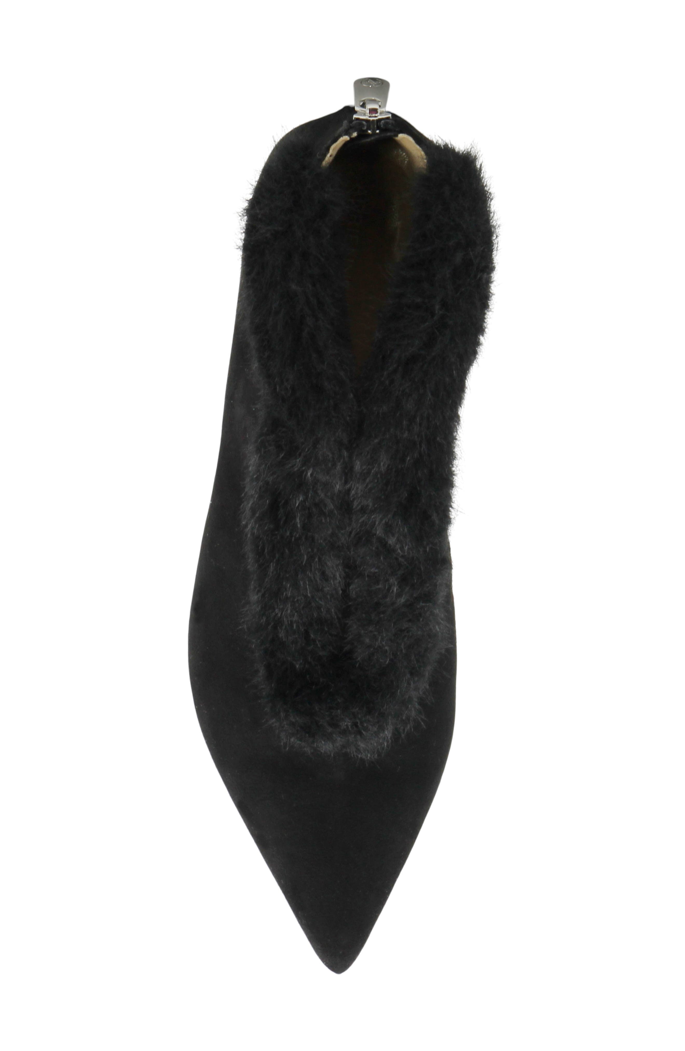 Sophia Faux Fur Bootie, Alternate, color, BLACK MS