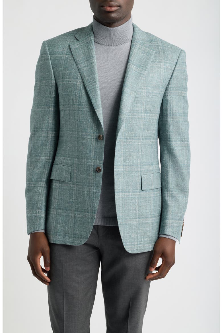 Siena Wool Silk & Cashmere Sport Coat, Main, color, GREEN