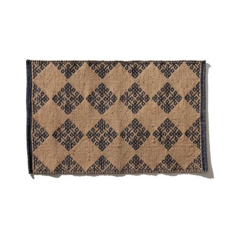 Tile Patterned Jute Mat