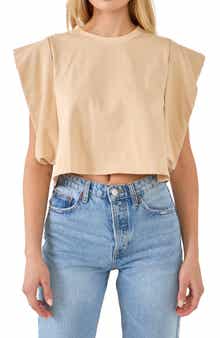 Endless Rose Drop Shoulder Crop Top