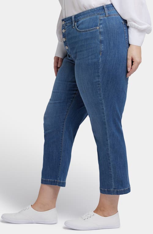 Nydj Piper Crop Button Fly Straight Leg Jeans In Costa Brava