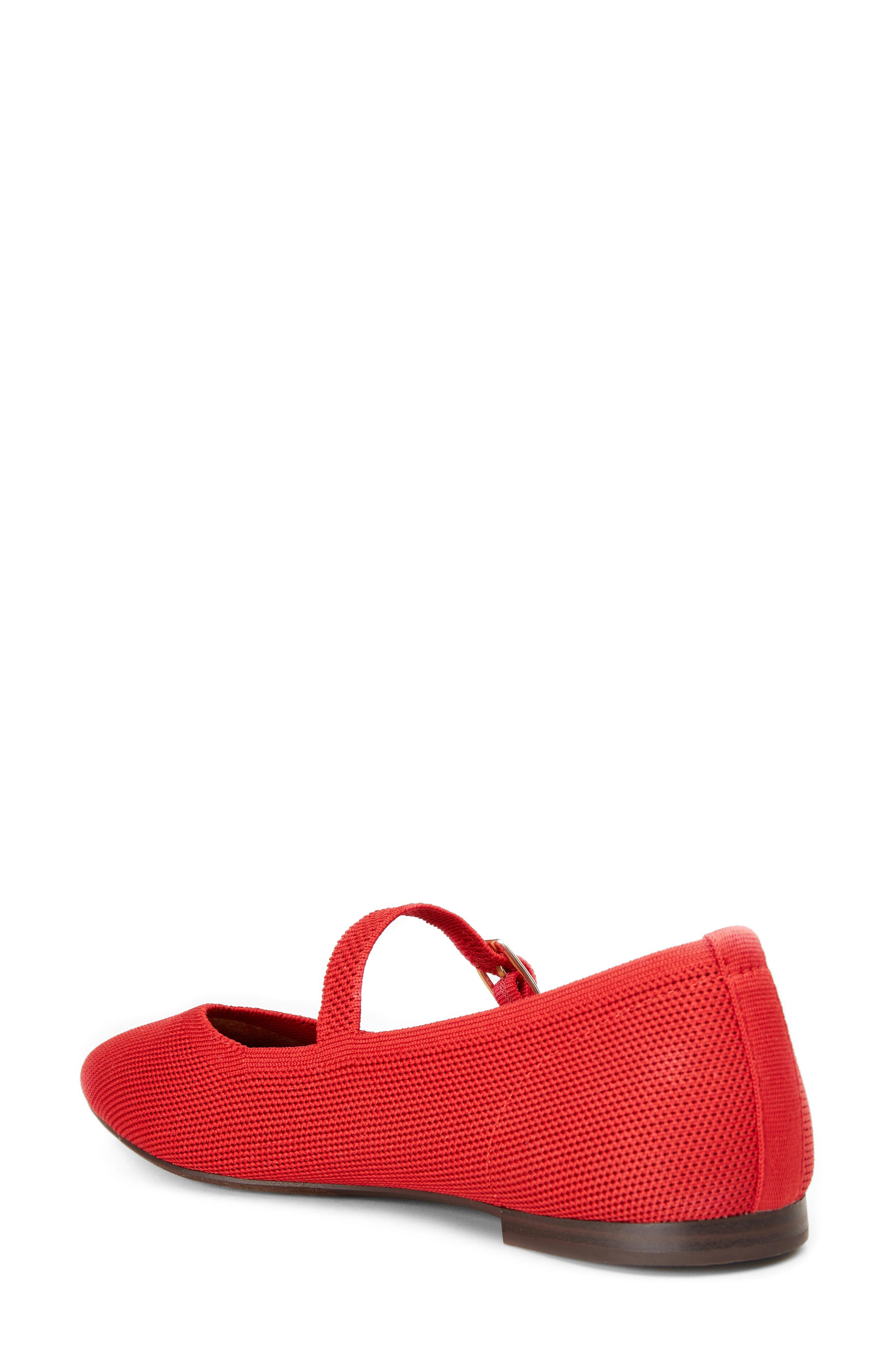 Shelby Mary Jane Flat, Alternate, color, RED