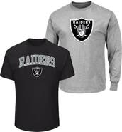 FANATICS Men's Fanatics Black/Heather Gray Las Vegas Raiders Big & Tall 2-Pack T-Shirt Set