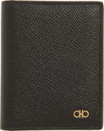 FERRAGAMO Double Gancio Tall Leather Wallet