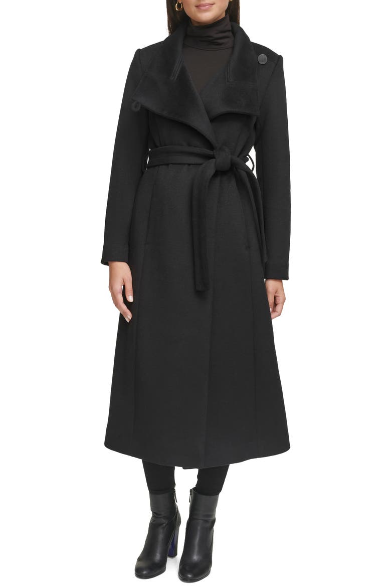Fencer Collar Trench Coat, Main, color, BLACK