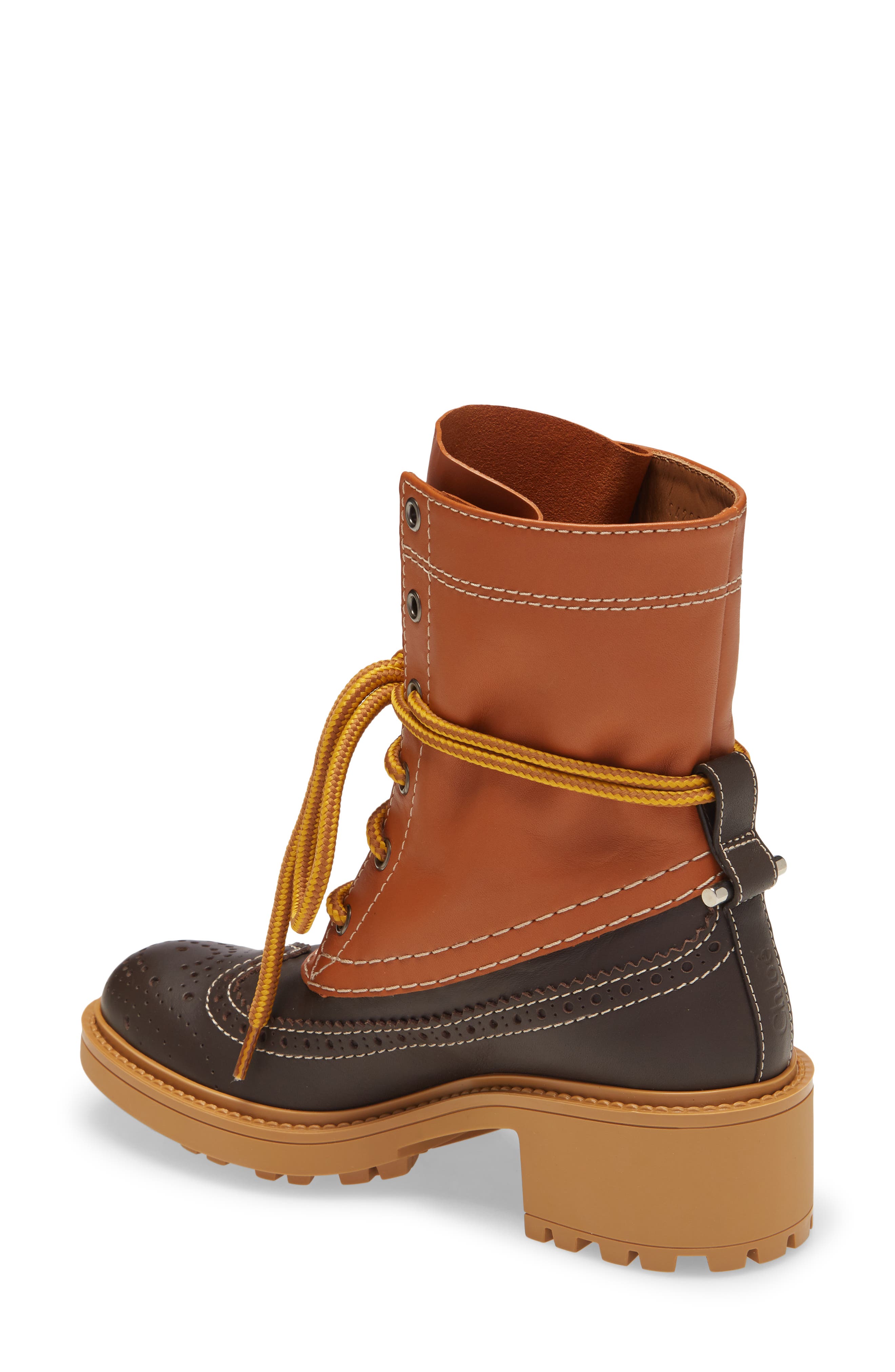 Chloé Franne Lace-Up Boot, Alternate, color, 