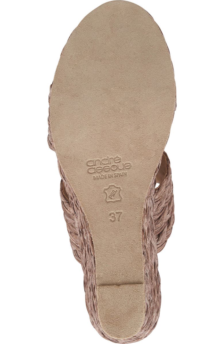 André Assous Nolita Raffia Wedge Slide Sandal, Alternate, color,