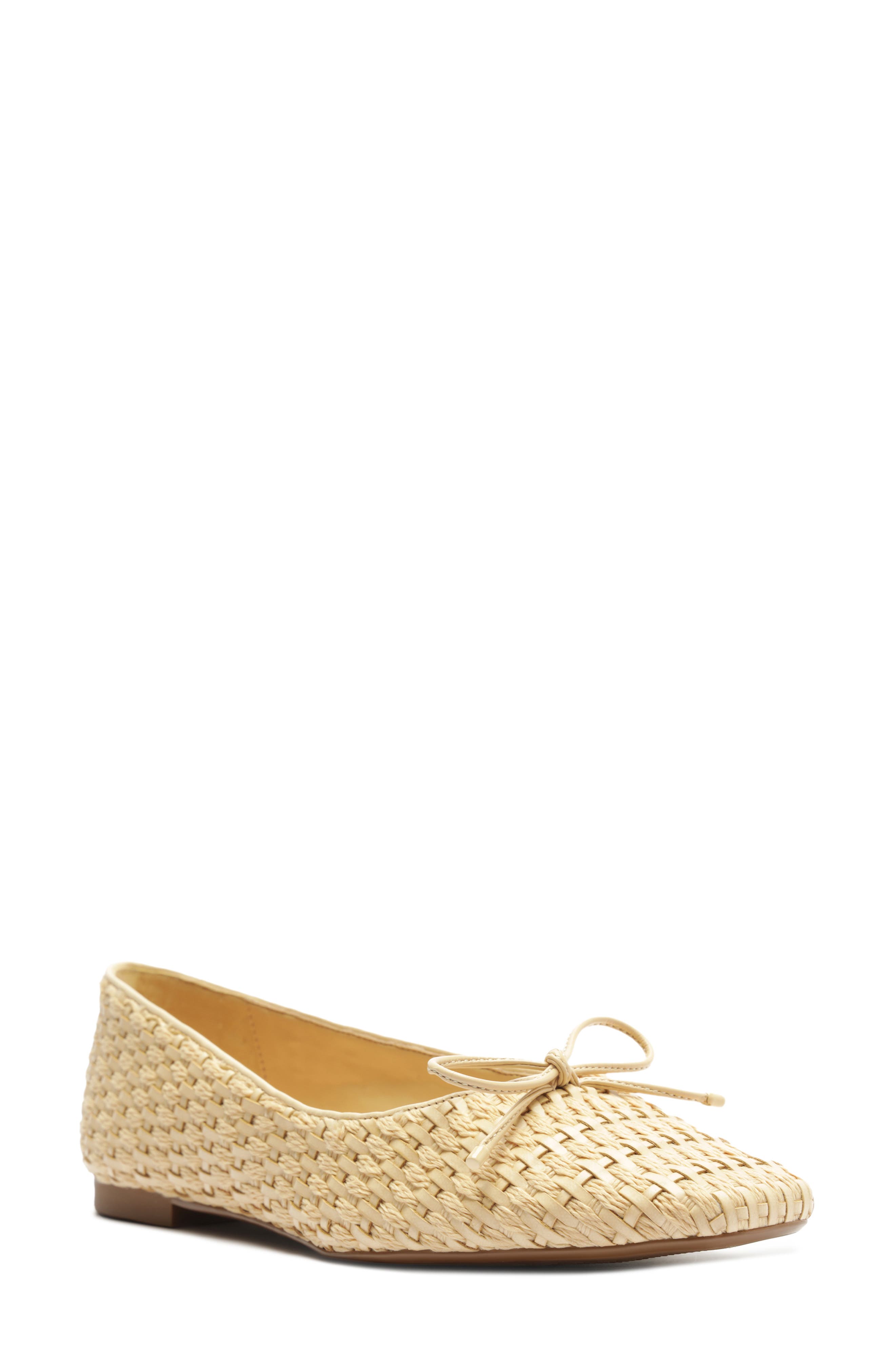 Schutz Arissa Woven Ballet Flat in Natural Nibs 