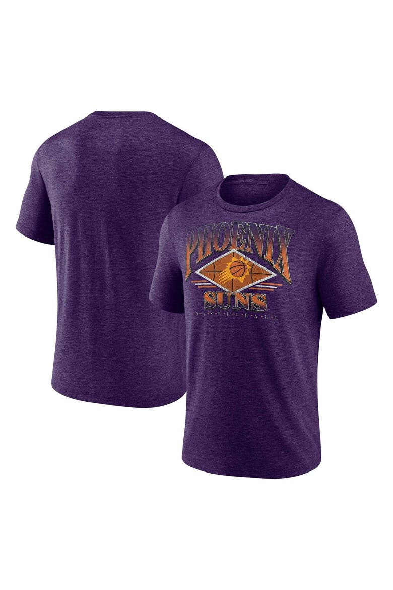 Men's Fanatics Branded Heather Purple Phoenix Suns True Classics Power Phase Tri-Blend T-Shirt, Main, color, Heather Purple