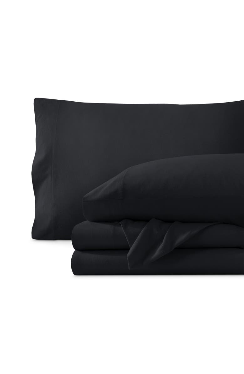 Bare Home Organic Cotton Jersey Sheet Set, Main, color, Black