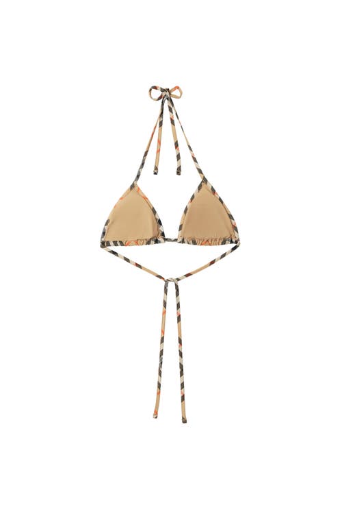 Burberry Check Bikini Top In Multi