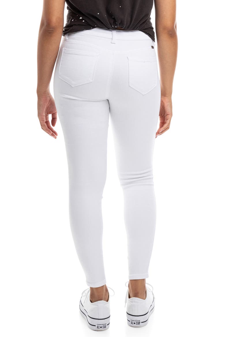 Butter High Waist Ankle Skinny Jeans, Alternate, color, WHITE