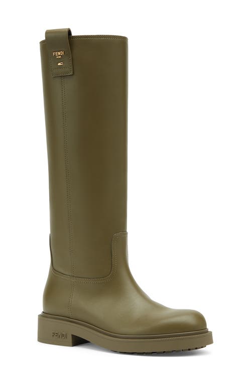Fendi Filo Logo Boots In Militare
