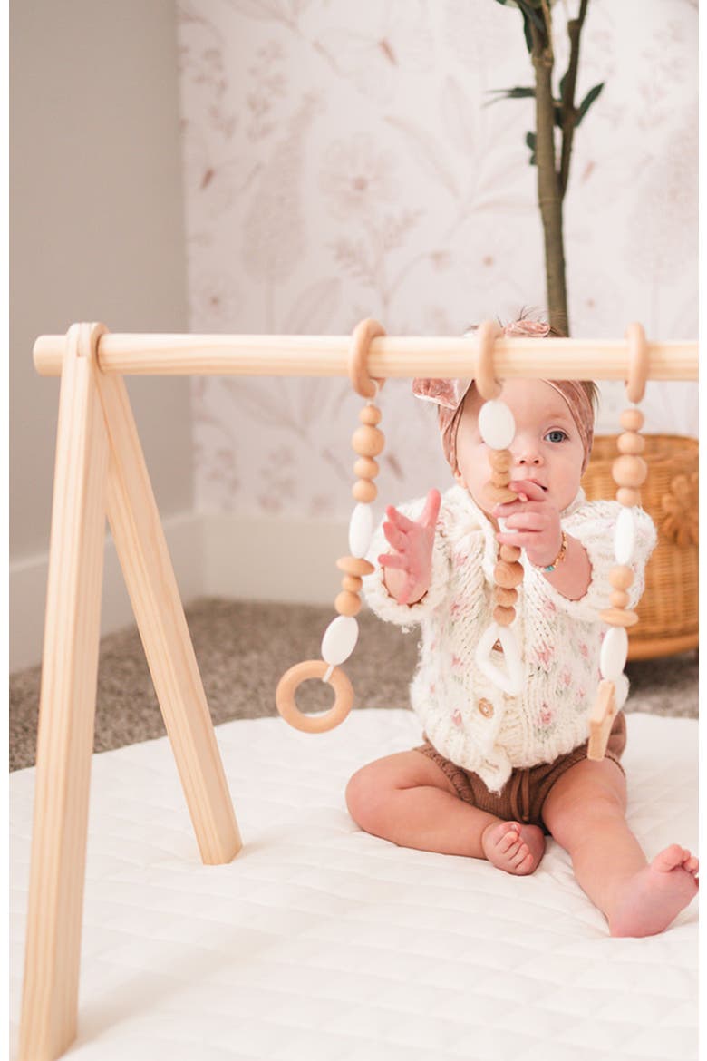 Wooden Baby Gym, Alternate, color, Natural & White