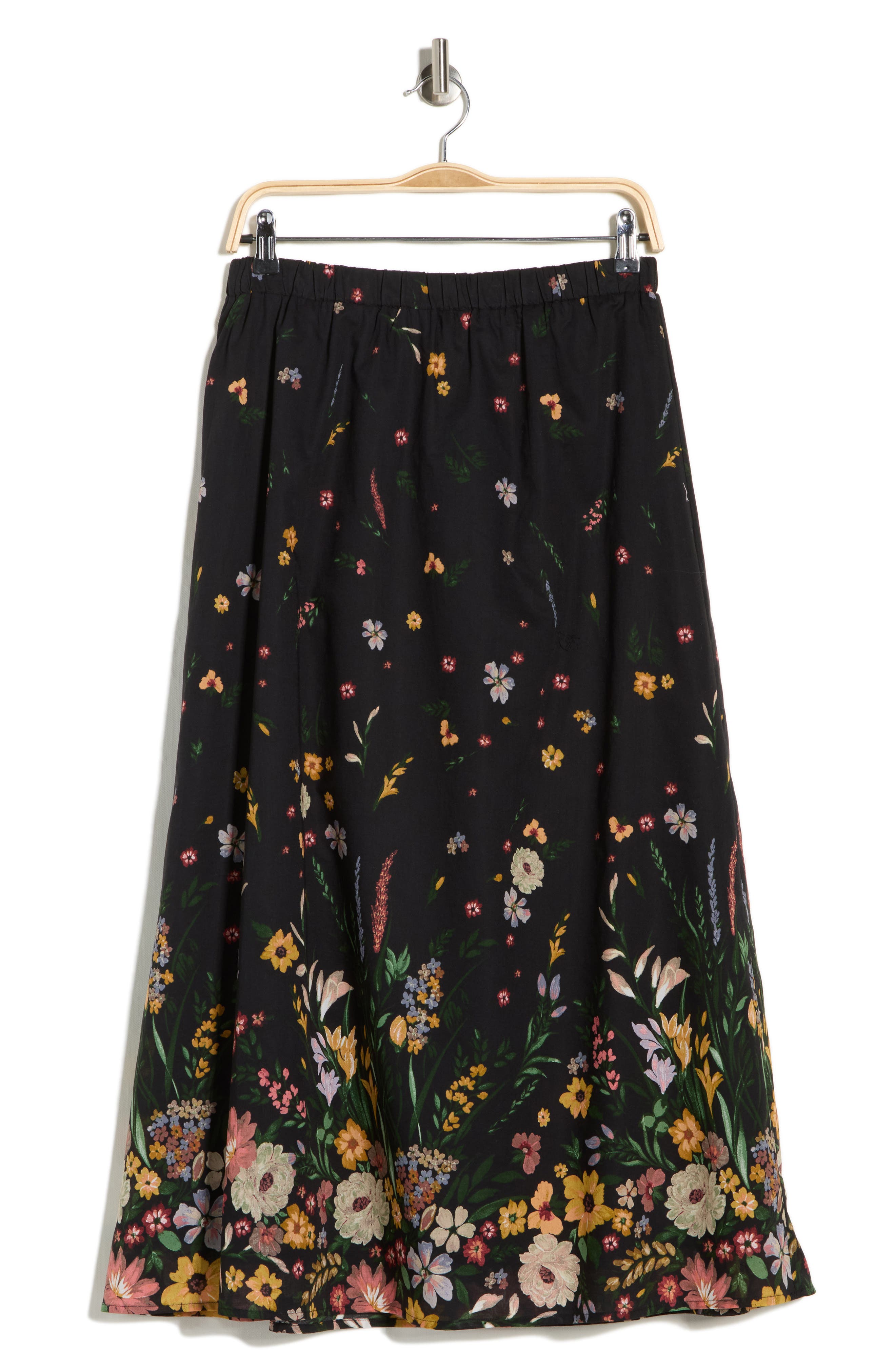 DR2 by Daniel Rainn Floral Border Maxi Skirt