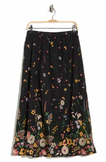 DR2 by Daniel Rainn Floral Border Maxi Skirt