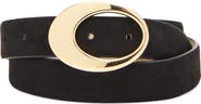 Steve Madden Faux Suede Organic Buckle Belt