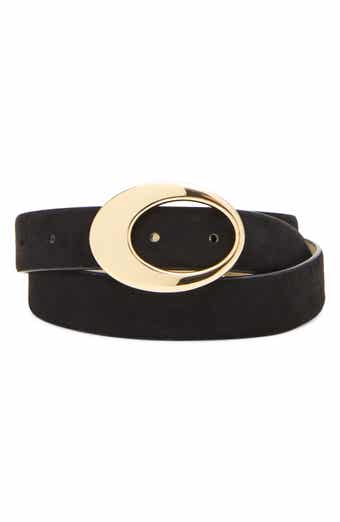 Faux Suede Organic Buckle Belt