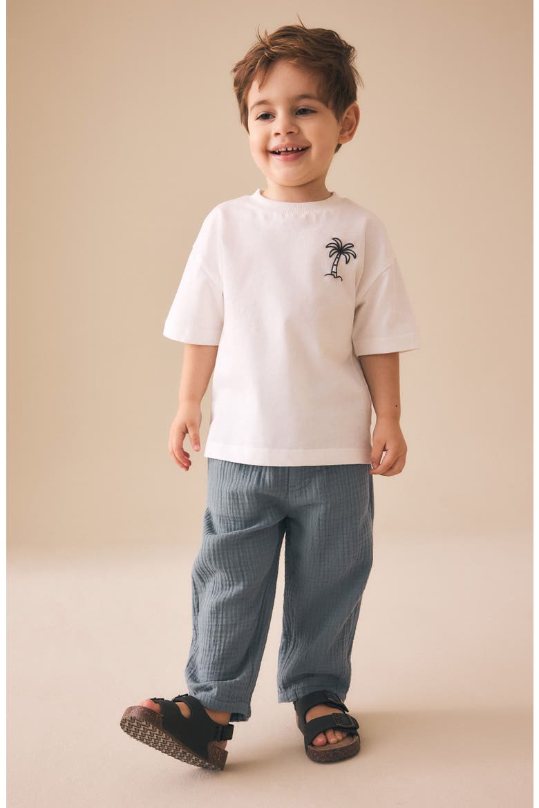 Kids' Doubleface Cotton Pants, Alternate, color, BLUE