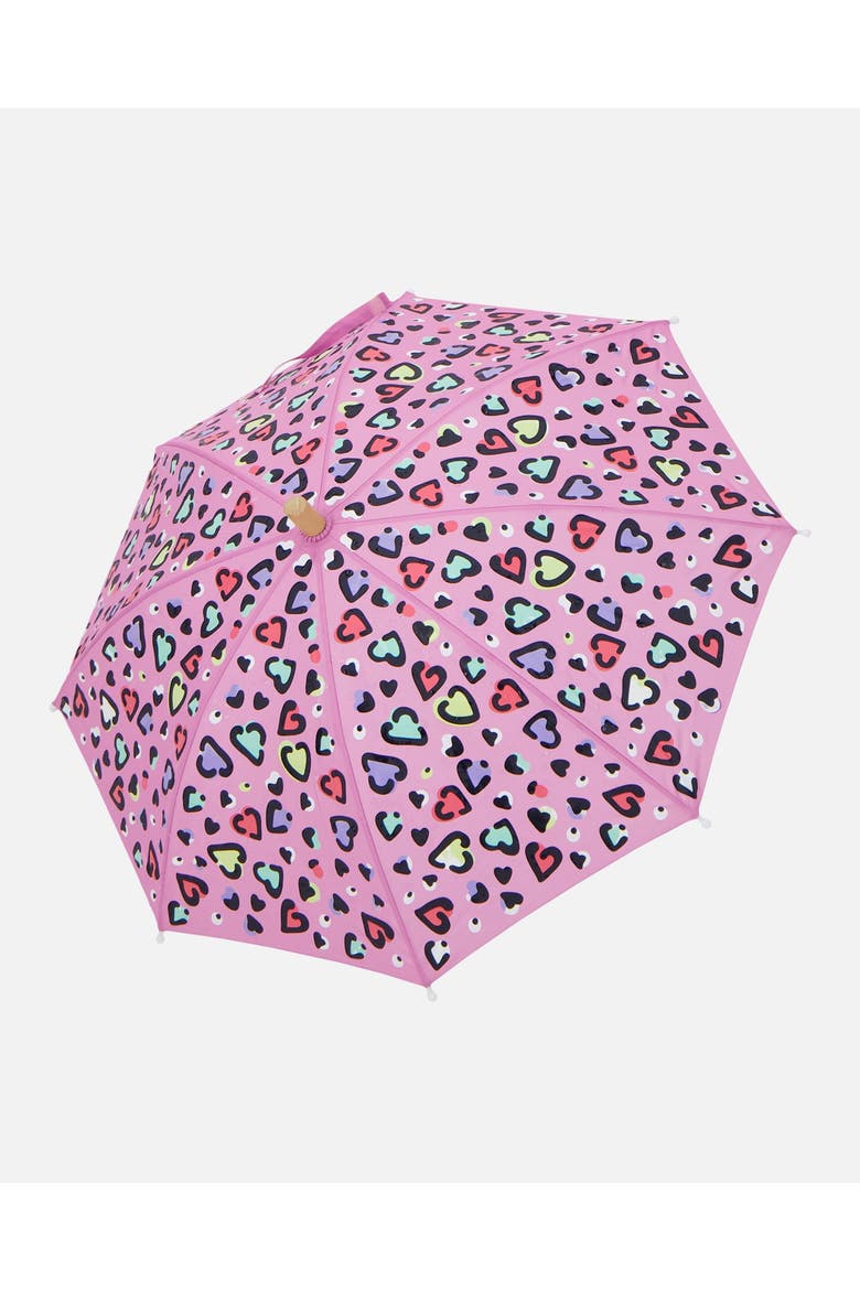Color-Changing Hearts Umbrella, Alternate, color, Rose Printed with Hearts