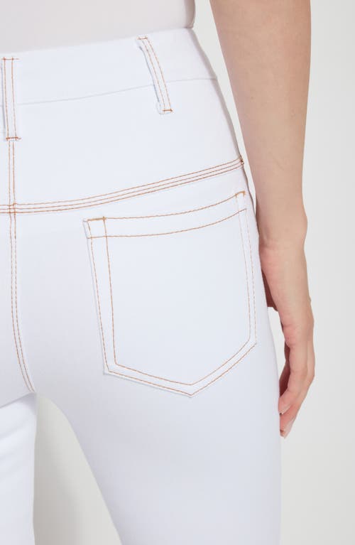Lyssé Cropped Boyfriend Denim With Pockets In White