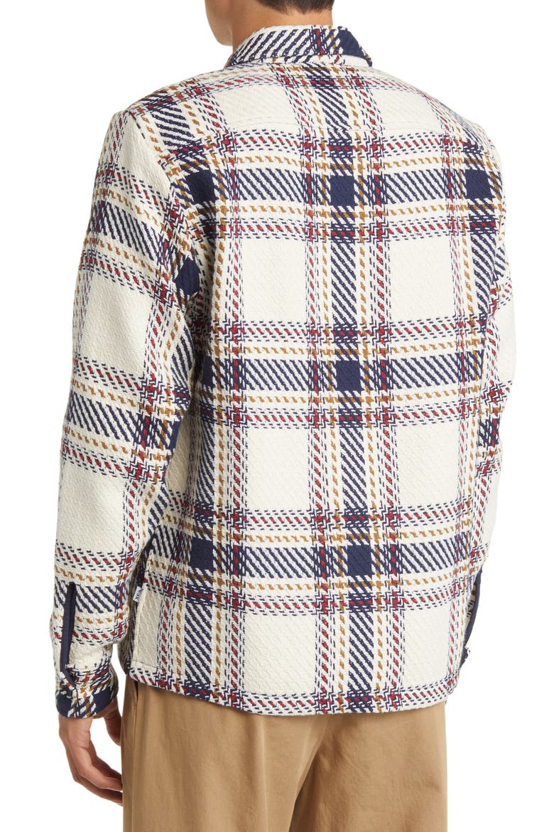 Whiting Plaid Overshirt, Alternate, color, ECRU/ NAVY