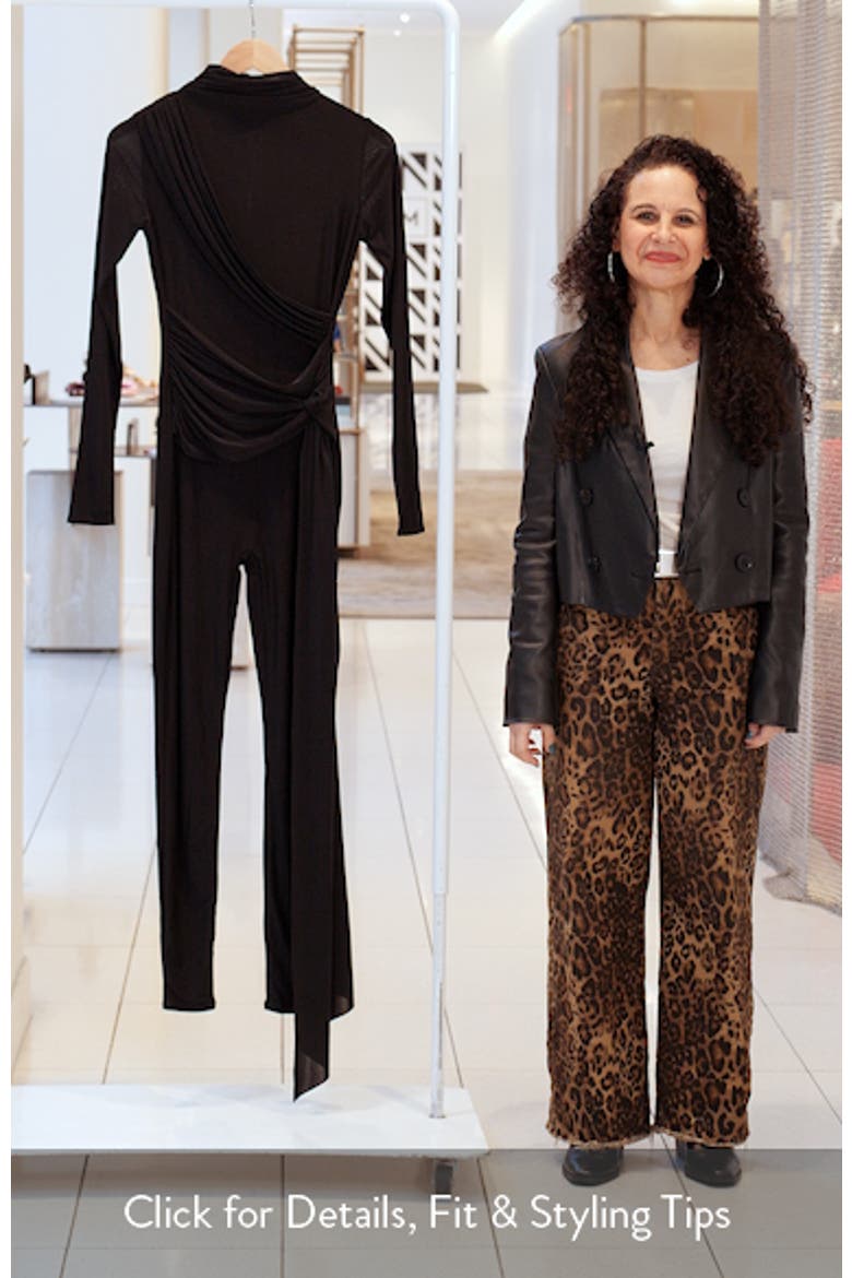 Hourglass Tie Waist Long Sleeve Jumpsuit video
