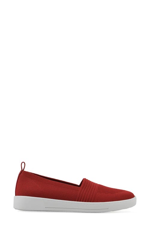 White Mountain Footwear Upright Woven Slip-on Sneaker In Cruella Red Fabric