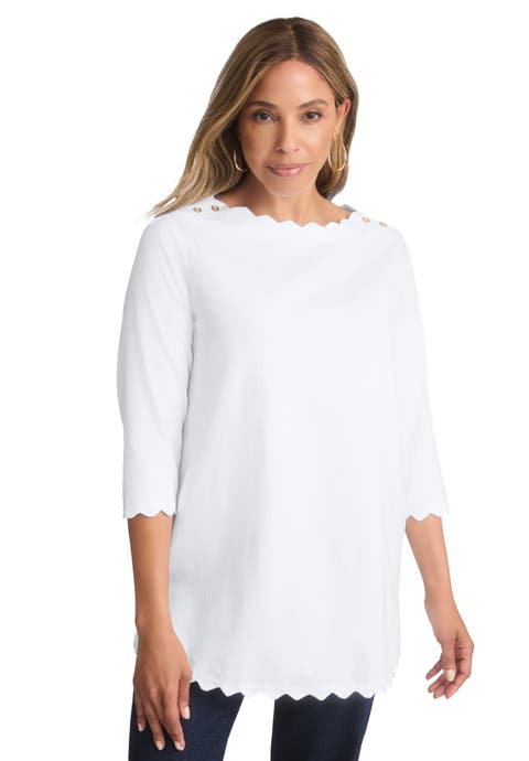 Scallop Boatneck Tunic