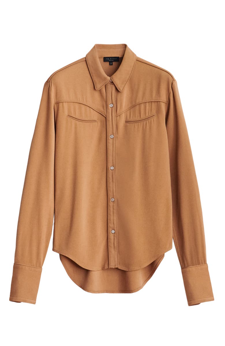 rag & bone Cleo Workshirt, Alternate, color, Camel