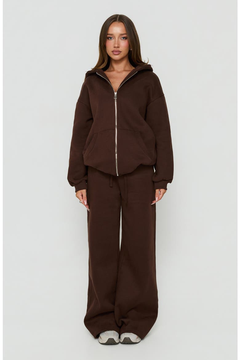 Peytan Full Zip Hoodie, Alternate, color, BROWN