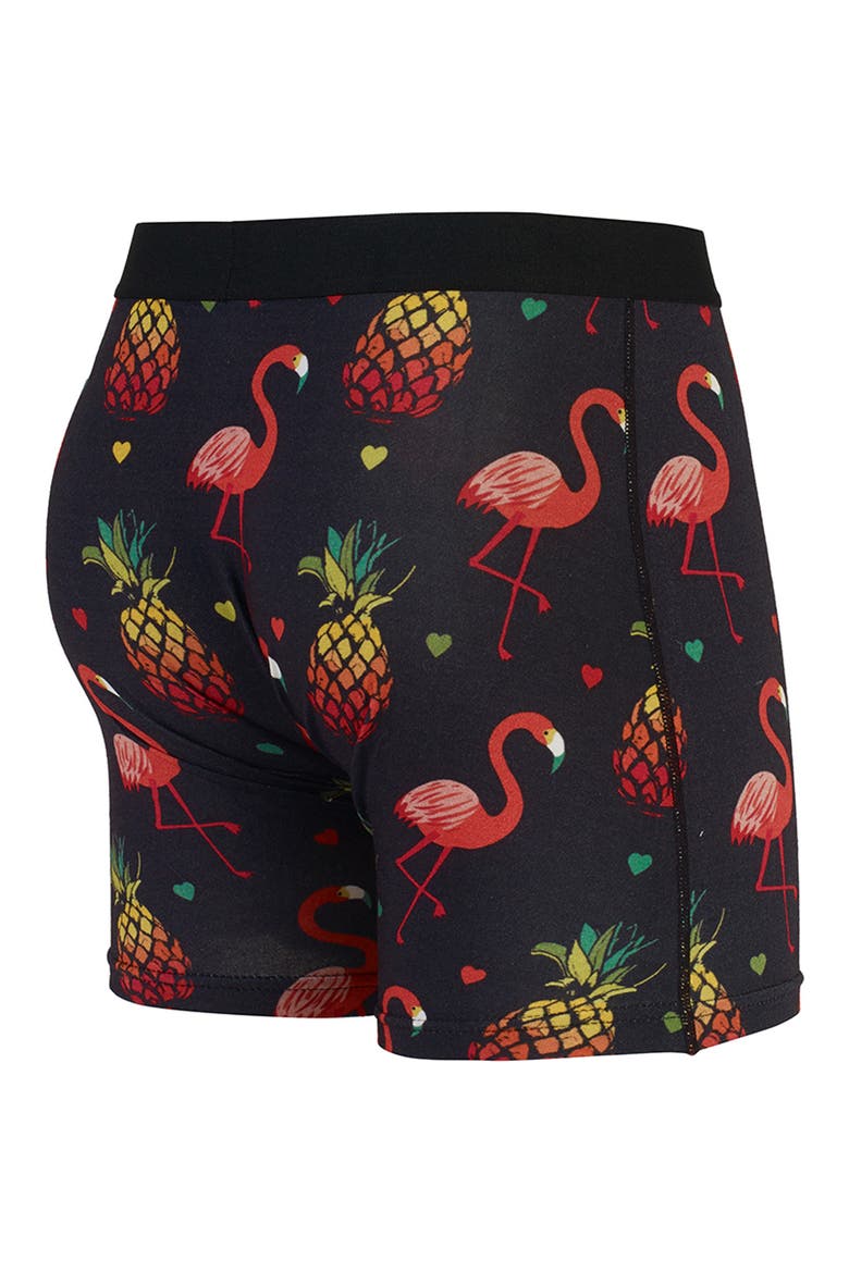Flamingo Boxer Briefs, Alternate, color, BLACK