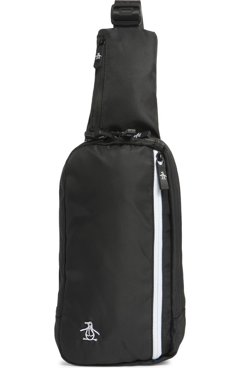 Original Penguin Pete Sling Crossbody Bag, Main, color, Black