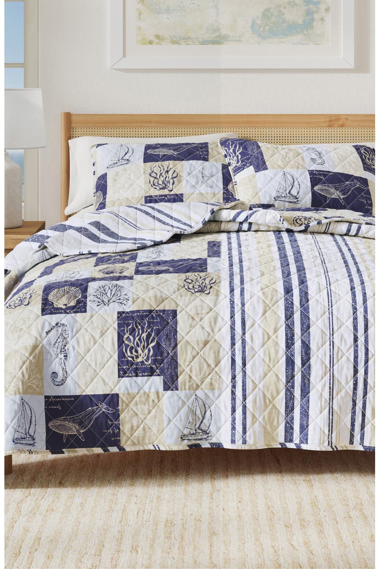 Coastal Patchwork Quilt Set, Alternate, color, COASTAL PATCHWORK