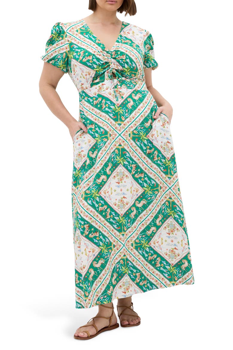 Aliya Floral Print Maxi Dress, Main, color, PRAIRIE SCARF