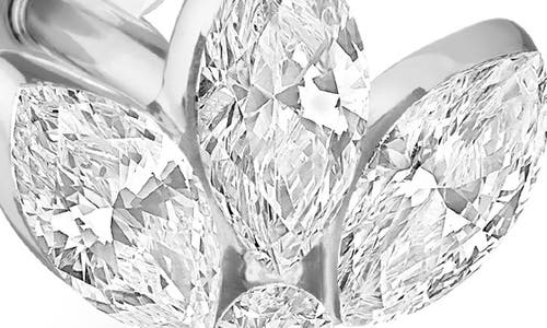 MARIA TASH MARIA TASH SINGLE INVISIBLE SET DIAMOND LOTUS THREADED STUD EARRING 
